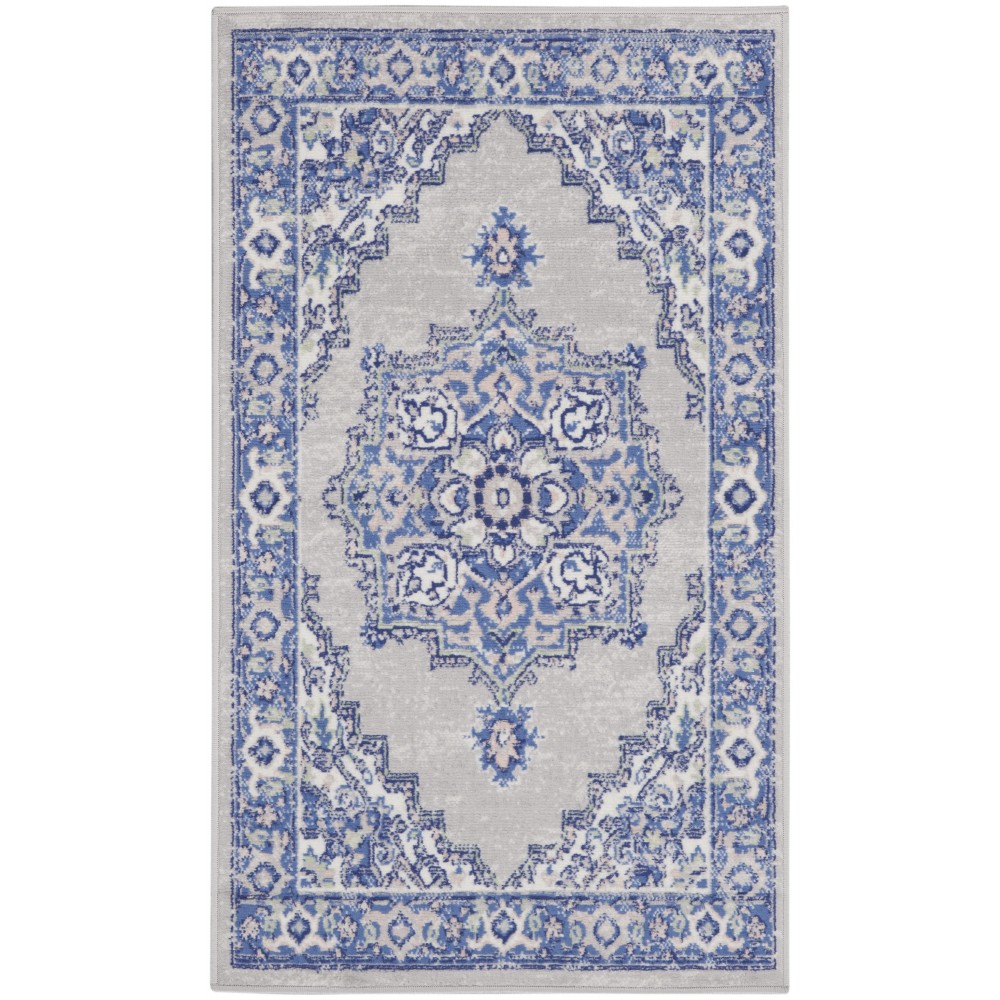 Nourison Whimsicle WHS03 Area Rug, Grey/Blue, 3' x 5'