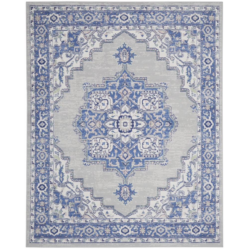 Nourison Whimsicle WHS03 Area Rug, Grey/Blue, 8'4" x 11'6"