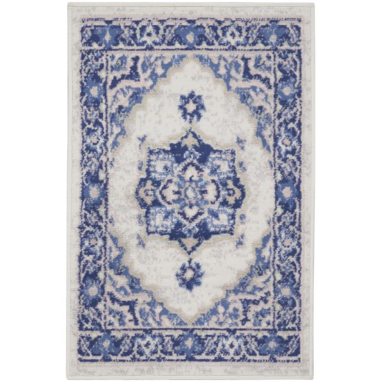 Nourison Whimsicle WHS03 Area Rug, Ivory/Blue, 2' x 3'