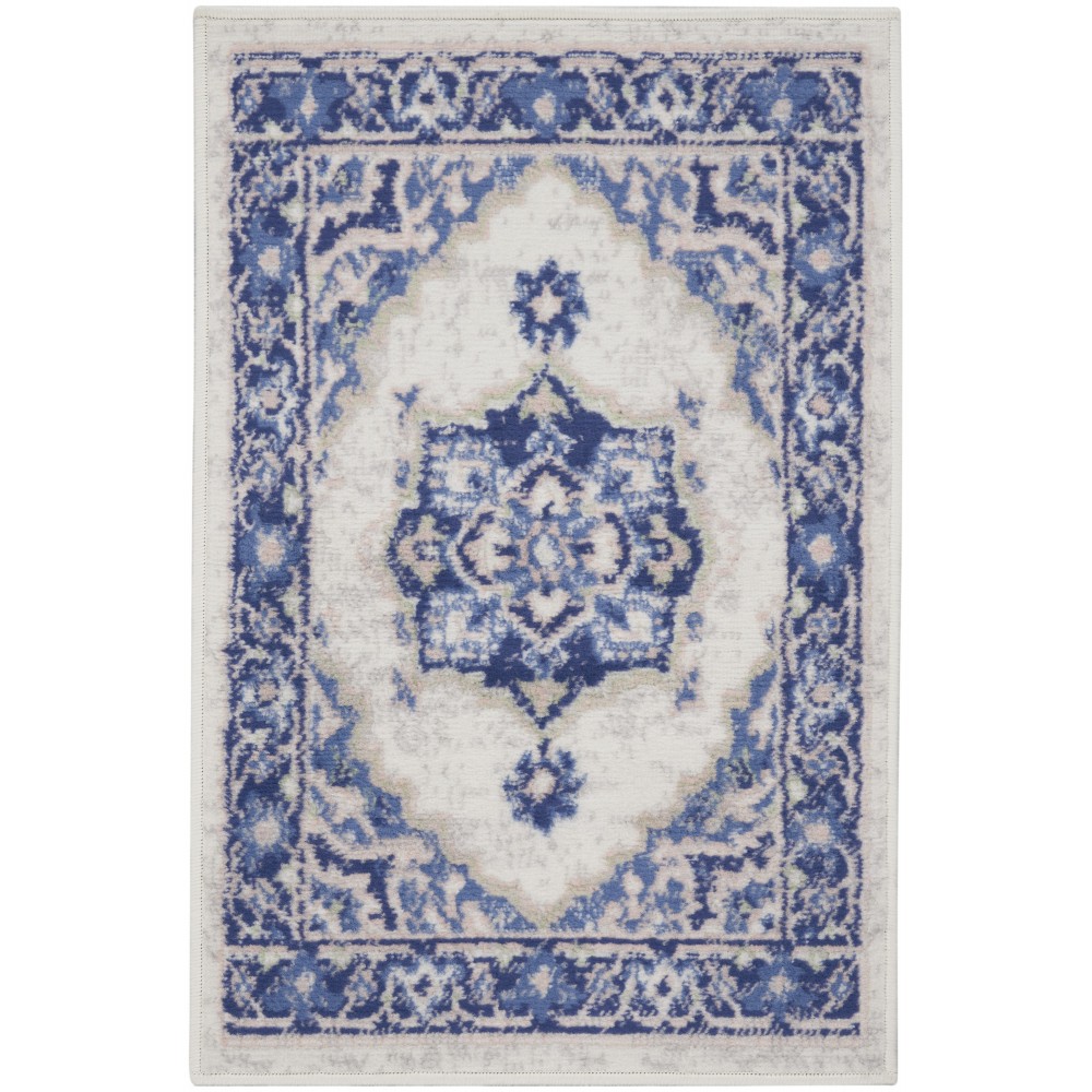 Nourison Whimsicle WHS03 Area Rug, Ivory/Blue, 2' x 3'