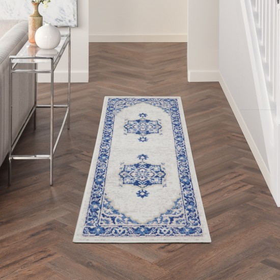 Nourison Whimsicle WHS03 Runner Rug, Ivory/Blue, 2' x 6'