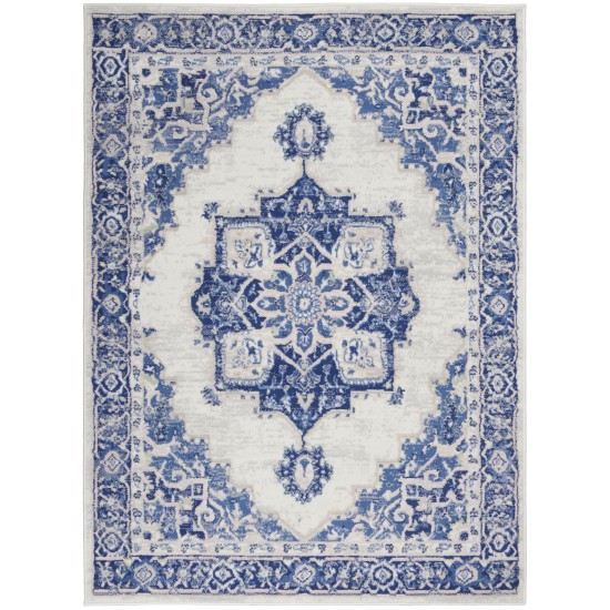 Nourison Whimsicle WHS03 Area Rug, Ivory/Blue, 5' x 7'