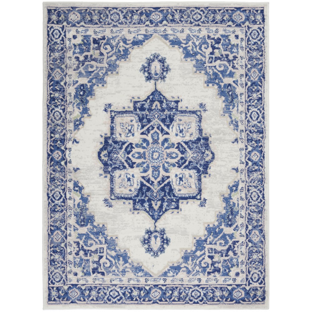 Nourison Whimsicle WHS03 Area Rug, Ivory/Blue, 5' x 7'