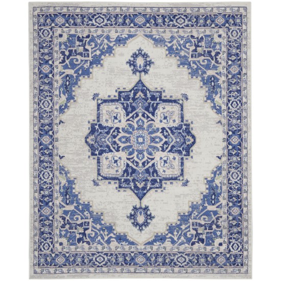 Nourison Whimsicle WHS03 Area Rug, Ivory/Blue, 7' x 10'