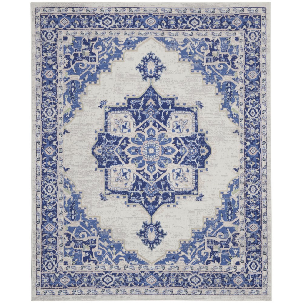 Nourison Whimsicle WHS03 Area Rug, Ivory/Blue, 7' x 10'