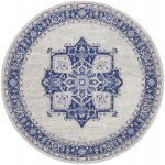 Nourison Whimsicle WHS03 Area Rug, Ivory/Blue, 8' x Round