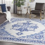 Nourison Whimsicle WHS03 Area Rug, Ivory/Blue, 8'4" x 11'6"