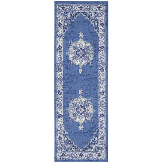 Nourison Whimsicle WHS03 Runner Rug, Navy, 2' x 8'