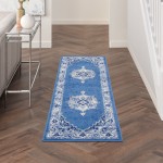 Nourison Whimsicle WHS03 Runner Rug, Navy, 2' x 8'