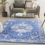 Nourison Whimsicle WHS03 Area Rug, Navy, 6' x 9'