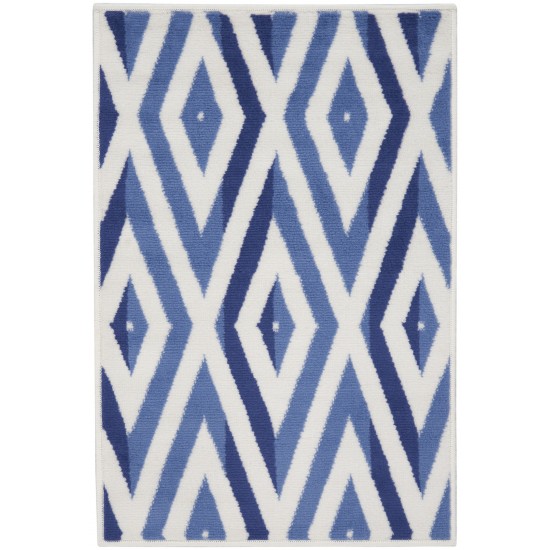 Nourison Whimsicle WHS04 Area Rug, Ivory/Blue, 2' x 3'