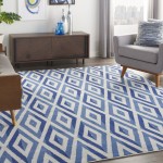 Nourison Whimsicle WHS04 Area Rug, Ivory/Blue, 8' x 10'