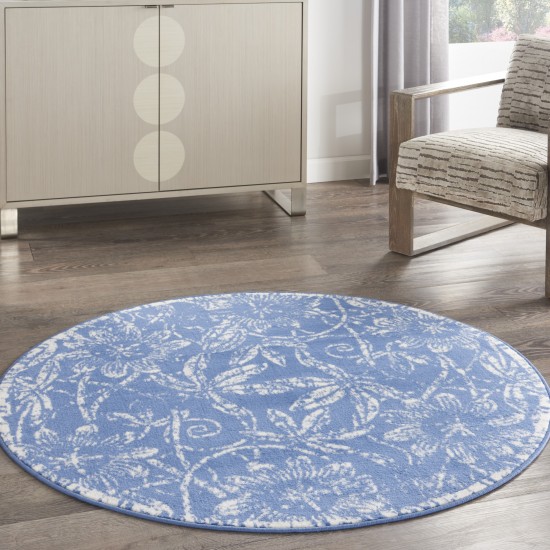 Nourison Whimsicle WHS05 Area Rug, Blue, 5' x Round