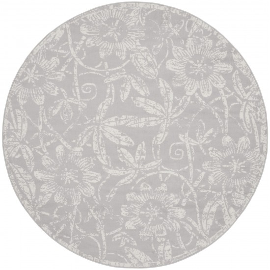 Nourison Whimsicle WHS05 Area Rug, Grey, 5' x Round