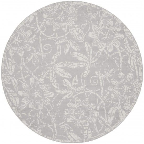 Nourison Whimsicle WHS05 Area Rug, Grey, 8' x Round