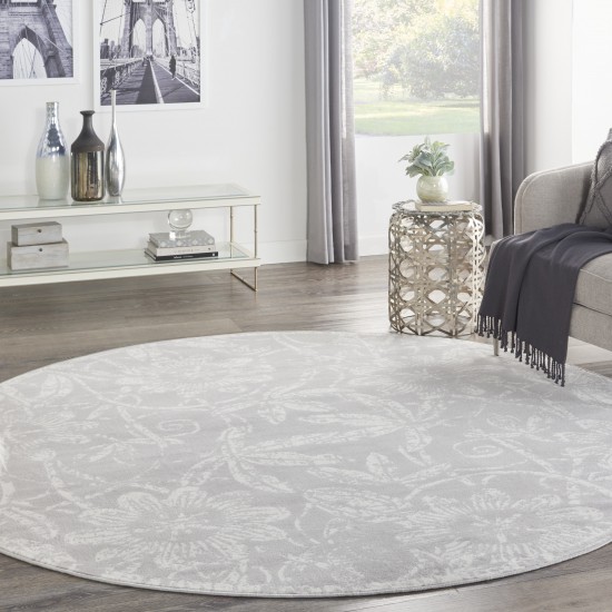 Nourison Whimsicle WHS05 Area Rug, Grey, 8' x Round