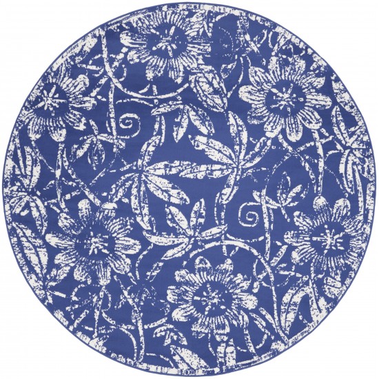 Nourison Whimsicle WHS05 Area Rug, Navy, 5' x Round