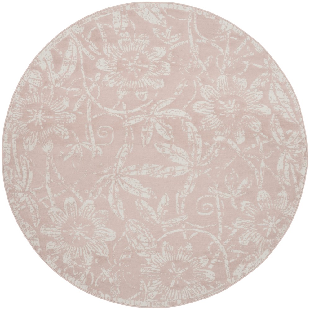 Nourison Whimsicle WHS05 Area Rug, Pink, 5' x Round