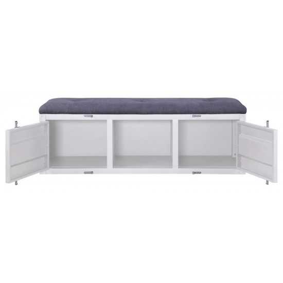 ACME Cargo Bench (Storage), Gray Fabric & White