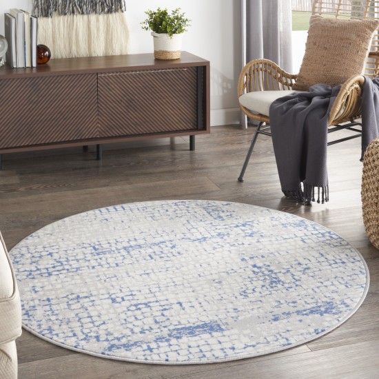 Nourison Whimsicle WHS07 Area Rug, Grey/Blue, 5' x Round