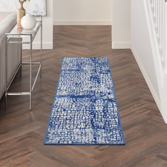 Nourison Whimsicle WHS07 Runner Rug, Ivory/Navy, 2' x 6'