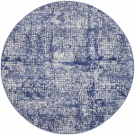 Nourison Whimsicle WHS07 Area Rug, Ivory/Navy, 5' x Round