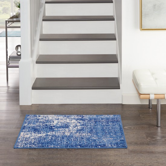 Nourison Whimsicle WHS08 Area Rug, Blue/Ivory, 2' x 3'