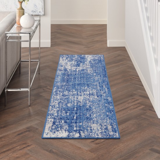 Nourison Whimsicle WHS08 Runner Rug, Blue/Ivory, 2' x 6'