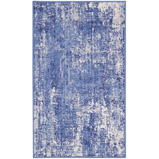 Nourison Whimsicle WHS08 Area Rug, Blue/Ivory, 3' x 5'