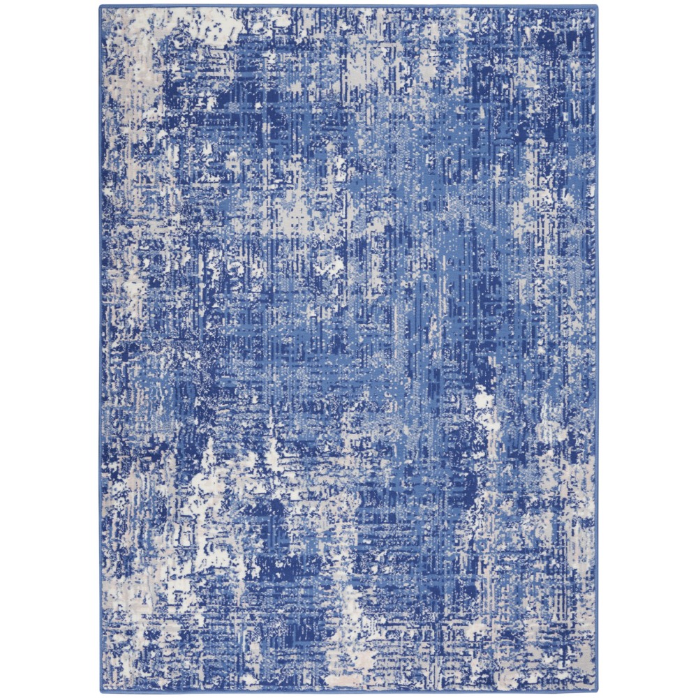 Nourison Whimsicle WHS08 Area Rug, Blue/Ivory, 6' x 9'