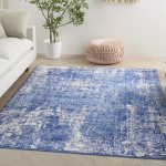 Nourison Whimsicle WHS08 Area Rug, Blue/Ivory, 6' x 9'