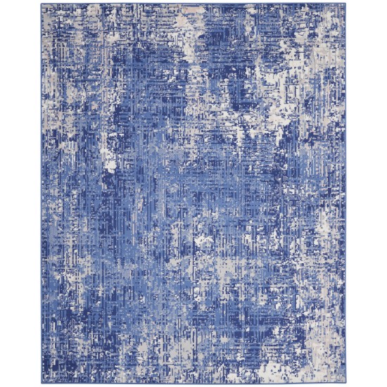 Nourison Whimsicle WHS08 Area Rug, Blue/Ivory, 7' x 10'