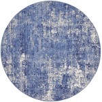 Nourison Whimsicle WHS08 Area Rug, Blue/Ivory, 8' x Round