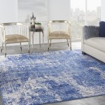 Nourison Whimsicle WHS08 Area Rug, Blue/Ivory, 8'4" x 11'6"