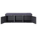 ACME Cargo Bench (Storage), Gray Fabric & Gunmetal