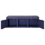 ACME Cargo Bench (Storage), Gray Fabric & Blue