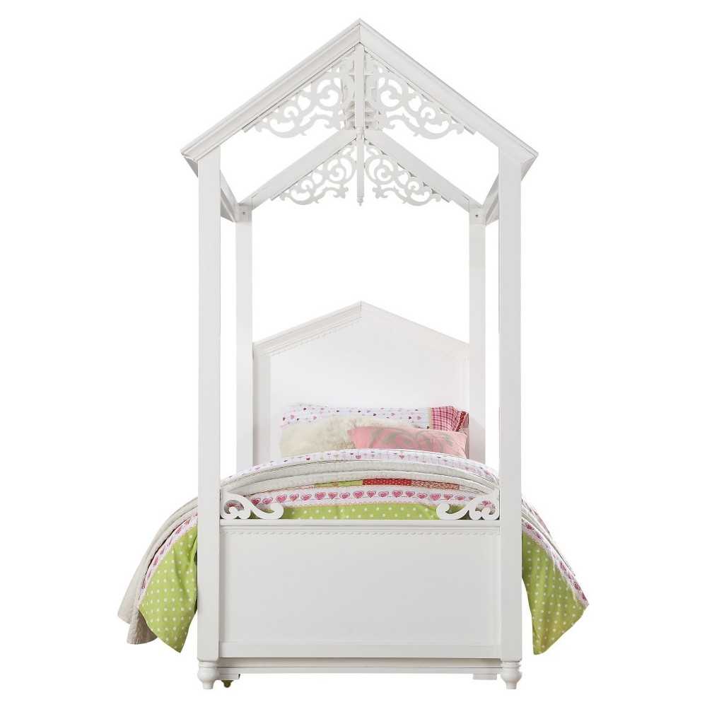 ACME Rapunzel Twin Bed, White