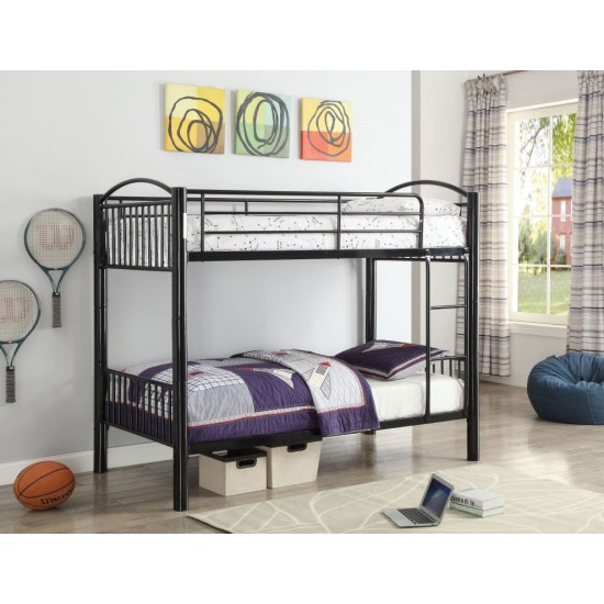 ACME Cayelynn Twin/Twin Bunk Bed, Black