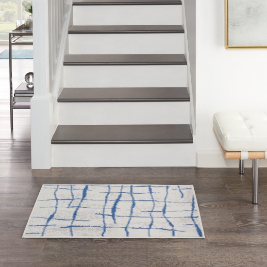 Nourison Whimsicle WHS09 Area Rug, Ivory/Blue, 2' x 3'