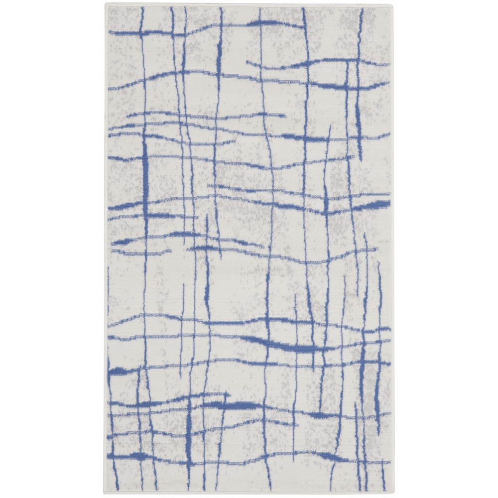 Nourison Whimsicle WHS09 Area Rug, Ivory/Blue, 3' x 5'