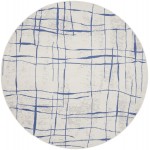 Nourison Whimsicle WHS09 Area Rug, Ivory/Blue, 5' x Round