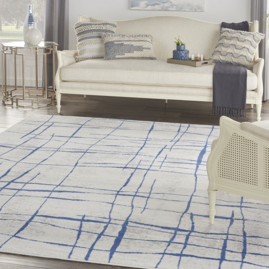 Nourison Whimsicle WHS09 Area Rug, Ivory/Blue, 8' x 10'