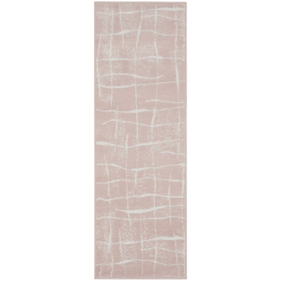 Nourison Whimsicle WHS09 Runner Rug, Pink/Ivory, 2' x 6'