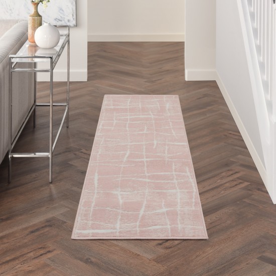 Nourison Whimsicle WHS09 Runner Rug, Pink/Ivory, 2' x 8'