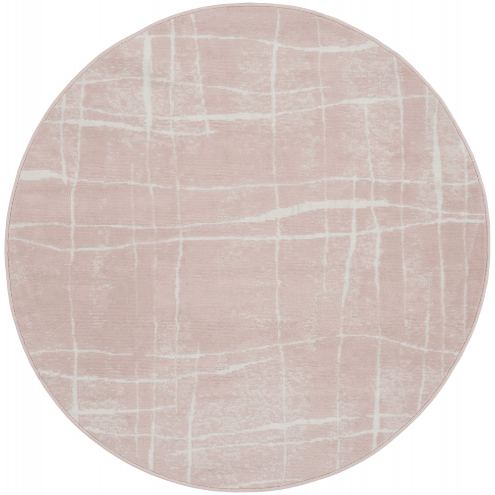 Nourison Whimsicle WHS09 Area Rug, Pink/Ivory, 5' x Round