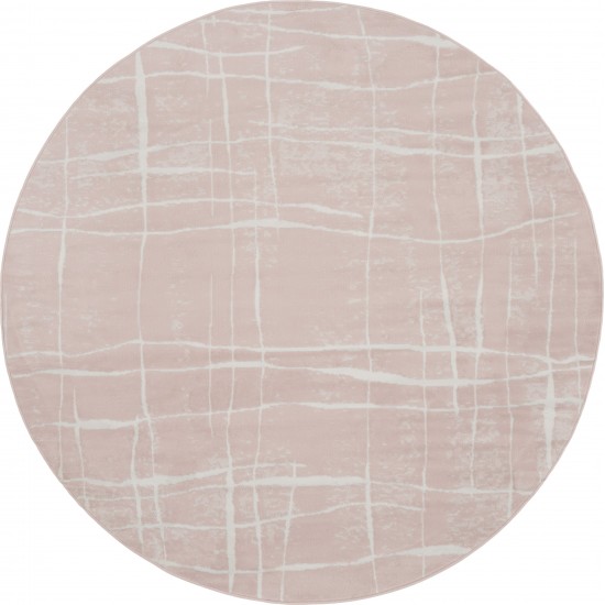 Nourison Whimsicle WHS09 Area Rug, Pink/Ivory, 8' x Round