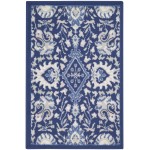 Nourison Whimsicle WHS10 Area Rug, Navy/Multicolor, 2' x 3'