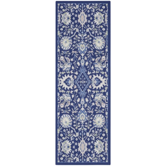 Nourison Whimsicle WHS10 Runner Rug, Navy/Multicolor, 2' x 6'