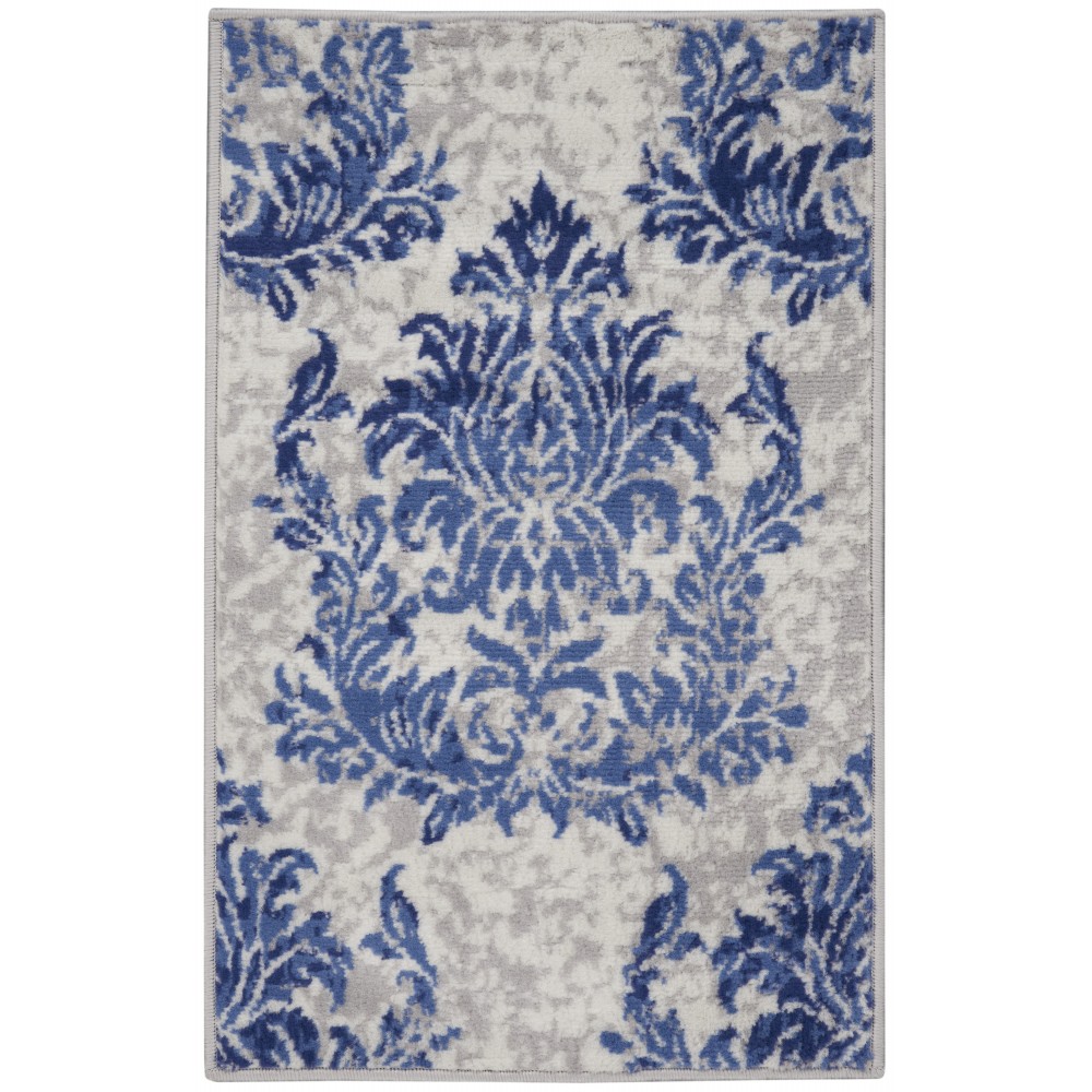 Nourison Whimsicle WHS11 Area Rug, Ivory/Navy, 2' x 3'