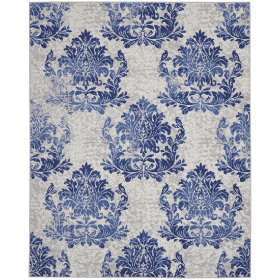 Nourison Whimsicle WHS11 Area Rug, Ivory/Navy, 8' x 10'